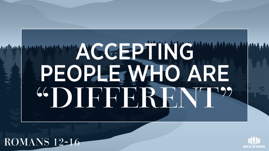 What kind of people do you find it difficult to accept? Is it a personality type? Those with weak faith? People from different cultures and traditions? Or, maybe you’re the one from the different culture or the one with weak faith, and you feel like people judge you and look down on you.

In this lesson, Patrick Morley will show you the key to accepting people who are different than you. You don’t have to be stuck in that rut of being annoyed by others. There’s an easy way out, and Paul wants to show you how. Hope to see you there. There is strength in numbers!

Verses referenced in this lesson:
Romans 15:7-13
---------------------
Find more information, transcripts, Bible studies near you, and more at https://mimbiblestudy.com​

Help us to continue this vital ministry by partnering with us: https://mimbiblestudy.com/give​

Learn more about Man in the Mirror at http://maninthemirror.org​